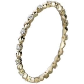 Htayekog Stackable ring Small gold ring，promise rings for her 925 Sterling Silver full diamond ring,Eternity Ring round ring Cluster with Simulated Diamond zircon band Student ring Wedding Ring（8）