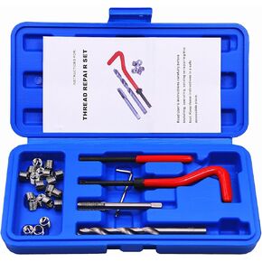 25pcs Thread Repair Kit M7 x 1.0mm Metric Thread Repair Insert Kit Compatible Hand Tool Set for Auto Repairing (M7-1.0)