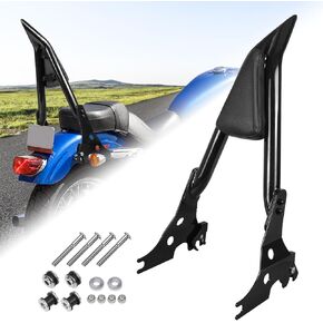 Detachable Rear Passenger Backrest Sissy bar With Back Rest Pad And Rotary Docking Latches Clips Compatible With For 2004-2023 Sportster 883 1200 XL XLH
