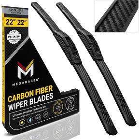 Carbon Fiber Windshield Wipers Blades 26"+17" | Patented Automotive Replacement Windshield Wiper Blades for my Car | Limpiaparabrisas De Carro | Front Windshield Wipers for my Car | Wiper Blade 2 Pack