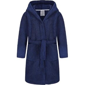 Boys Girls Teenagers Hooded Bathrobe Soft Towel Robe Kids Terry Cloth Spa Robes Sleepwear for Kids 5-16 Years