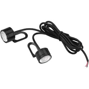 Dweekiy Motorcycle LED Light, 2pcs Universal LED Motorcycle Handlebar Rear Mirror Light DRL Driving Fog Lamp (White)