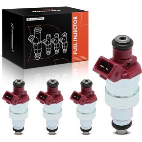 A-Premium Fuel Injectors Set of 4 Compatible with Jeep Wrangler 1991-1995, Cherokee 1991-1995, Comanche 1991-1992, 2.5L, Gas, Replace# 53007232AB