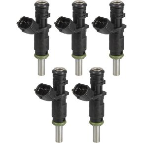 X AUTOHAUX 5 Pcs 07K906031C Car Fuel Injector Nozzle for VW Beetle Jetta 2.5L 2006-2014 for VW Passat 2012-2014 for VW Sportwagen 2010-2014 2.5L EA855