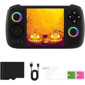 RG Cube Retro Game Console,3.95 Inch IPS Classic System Retro Video Games Consoles,with 128G TF Card,Supports Wireless Networt Handheld Console with 5200mAh Battery Casual Game Console(Gray)