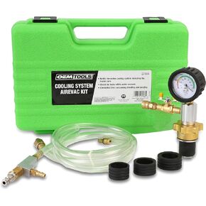 OEMTOOLS 27066 Coolant System Refiller Kit, 3 Adapters | Remove Air Trapped in Cooling System, Test Radiator and Heating Core Lines for Leaks | Fits Radiator Necks and Coolant Reservoirs