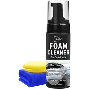 Multifunctional Foam Cleaner for Car - Car Interior Cleaner & Deep Stain Remover for Home, Car Seat Cleaner, Powerful Foam Effortlessly Removes Dirt and Stains from Fabric and Carpets - 5oz / 150ml