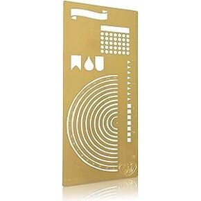 مسطرة استنسل معدنية من الفولاذ المقاوم للصدأ ISemi Circle Habit Tracker قالب منقط DIY Habit Tracker ملحق عدة مجلة التقويم جدول الأعمال ألبوم القصاصات قالب لوازم القرطاسية الحرفية - البالغين والأطفال