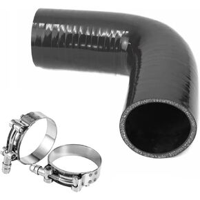 YSIL 2.5" to 3" 90 Degree Elbow Coupler Silicone Hose 4-Ply Reinforced Turbo Intercooler Intake Piping with T-Bolt Clamps 5MM Thickness