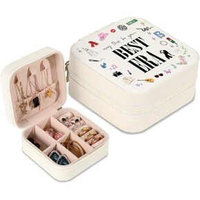 GIFTSFARM Jewelry Box, Small Jewelry Case for Taylor Fans, Taylor Gifts Merch, Portable Jewelry Case with Best Era for Bracelet, Necklace, Ring, Earring Organizer Holder Storage Boxes