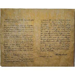 Our Amendments Gettysburg Address, Authentic Replica Printed on Antiqued Genuine Parchment. 14 X 11