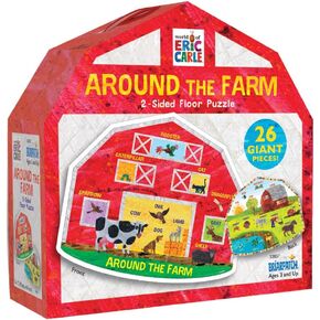 Briarpatch The World of Eric Carle Around the Farm 2-Sided Floor Puzzle, Grades PreK + (UG-33837)