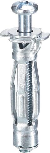 مرساة حائط مجوفة M4x32mm - 5 عبوات - جيدة للجدران الجصية المجوفة - مسامير تثبيت الحوائط الجافة المجوفة من الفولاذ الكربوني، فضي in Saudi Arabia