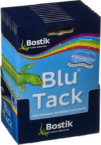 Bostik 24552 Blu-tack Mastic لاصق غير سام عبوة يدوية المرجع 801103 [عبوة من 12]، أزرق in Saudi Arabia