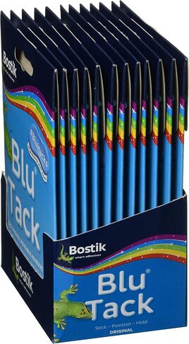 Bostik 24552 Blu-tack Mastic لاصق غير سام عبوة يدوية المرجع 801103 [عبوة من 12]، أزرق in Saudi Arabia