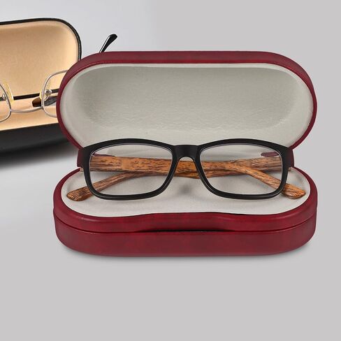 Dual Glasses Case Hard Shell Eyeglass Case Protective for 2 Eyeglasses Travel Sunglasses Organizer in Saudi Arabia