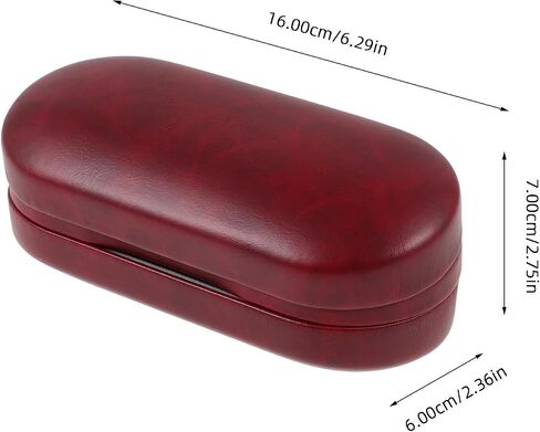 Dual Glasses Case Hard Shell Eyeglass Case Protective for 2 Eyeglasses Travel Sunglasses Organizer in Saudi Arabia