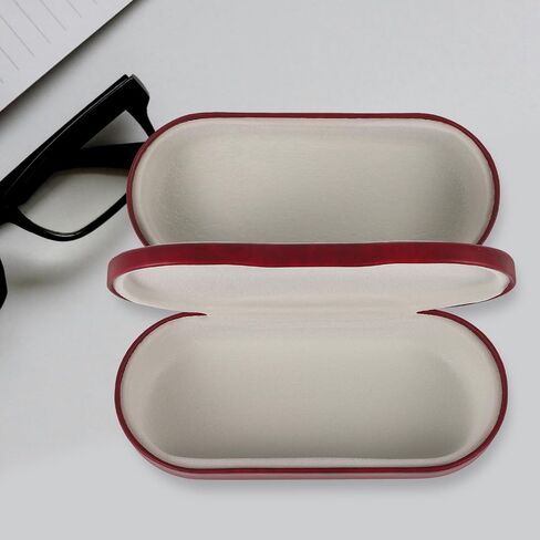 Dual Glasses Case Hard Shell Eyeglass Case Protective for 2 Eyeglasses Travel Sunglasses Organizer in Saudi Arabia