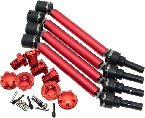 Drive Shaft Compatible with Traxxas 1/10 Maxx 4WD Monster Truck 89076-4 2.0 V2 Driveshaft w/WideMaxx Parts Rc Car Upgrade Steel Replacement(Red) in Kuwait