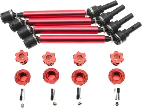 Drive Shaft Compatible with Traxxas 1/10 Maxx 4WD Monster Truck 89076-4 2.0 V2 Driveshaft w/WideMaxx Parts Rc Car Upgrade Steel Replacement(Red) in Kuwait