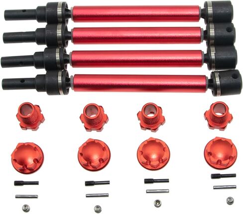 Drive Shaft Compatible with Traxxas 1/10 Maxx 4WD Monster Truck 89076-4 2.0 V2 Driveshaft w/WideMaxx Parts Rc Car Upgrade Steel Replacement(Red) in Kuwait
