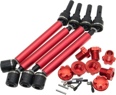 Drive Shaft Compatible with Traxxas 1/10 Maxx 4WD Monster Truck 89076-4 2.0 V2 Driveshaft w/WideMaxx Parts Rc Car Upgrade Steel Replacement(Red) in Kuwait