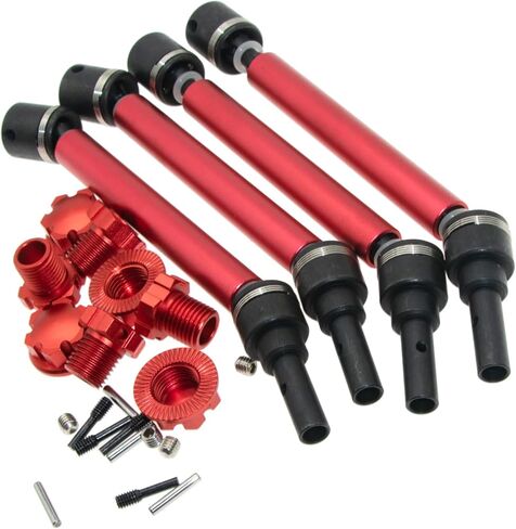 Drive Shaft Compatible with Traxxas 1/10 Maxx 4WD Monster Truck 89076-4 2.0 V2 Driveshaft w/WideMaxx Parts Rc Car Upgrade Steel Replacement(Red) in Kuwait
