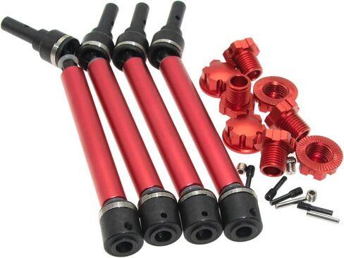 Drive Shaft Compatible with Traxxas 1/10 Maxx 4WD Monster Truck 89076-4 2.0 V2 Driveshaft w/WideMaxx Parts Rc Car Upgrade Steel Replacement(Red) in Kuwait
