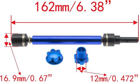 Drive Shaft Compatible with Traxxas 1/10 Maxx 4WD Monster Truck 89076-4 2.0 V2 Driveshaft w/WideMaxx Parts Rc Car Upgrade Steel Replacement(Red) in Saudi Arabia