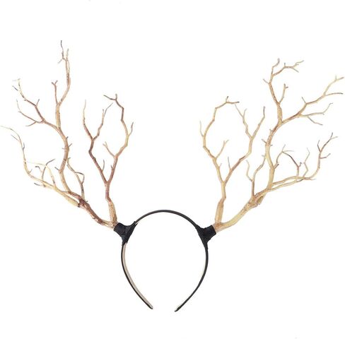 Beaupretty Antler Headband, Simulate Tree Branch Hair Band Forest Elk Horn Headpiece for Halloween Christmas Cosplay Party in Saudi Arabia