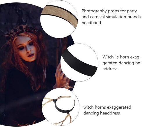 Beaupretty Antler Headband, Simulate Tree Branch Hair Band Forest Elk Horn Headpiece for Halloween Christmas Cosplay Party in Saudi Arabia