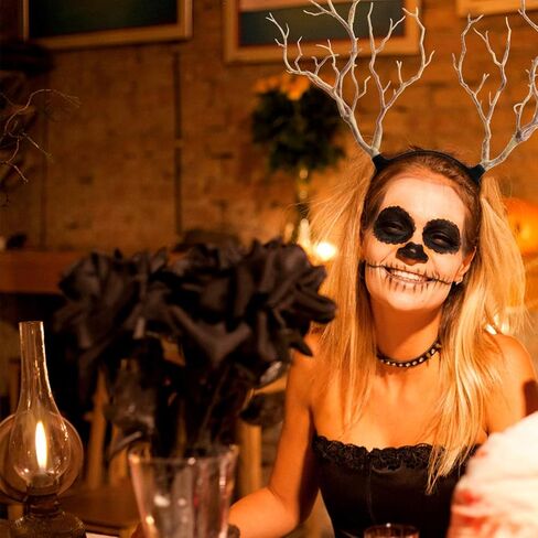 Beaupretty Antler Headband, Simulate Tree Branch Hair Band Forest Elk Horn Headpiece for Halloween Christmas Cosplay Party in Saudi Arabia