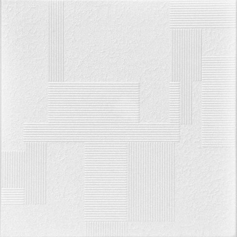 A la Maison Ceilings R187 Vectors Foam Glue-up Ceiling Tile (21.6 sq. ft./Case), Pack of 8, Plain White in Saudi Arabia