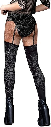 المرأة هالوين الهيكل العظمي طماق اليقطين زي تأثيري طماق ضيقة شبكة العنكبوت M in Kuwait