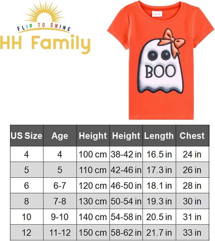 HH Family Halloween Shirts for Girls Boys and Kids Ghost Witch and Pumpkin Shirt in Kuwait