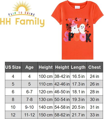 HH Family Halloween Shirts for Girls Boys and Kids Ghost Witch and Pumpkin Shirt in Kuwait