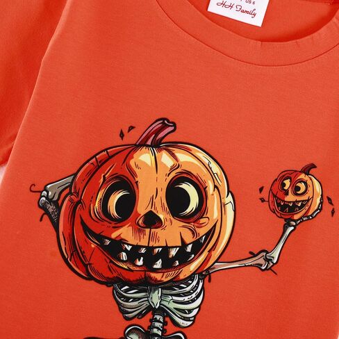HH Family Halloween Shirts for Girls Boys and Kids Ghost Witch and Pumpkin Shirt in Kuwait