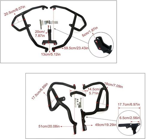 Worldmotop Motorcycle Highway Crash Bars Protector Engine Guard compatible with Honda CRF1100L CRF 1100L Africa Twin Adventure Sports DCT 2020-2023(Upper and Lower) in Kuwait