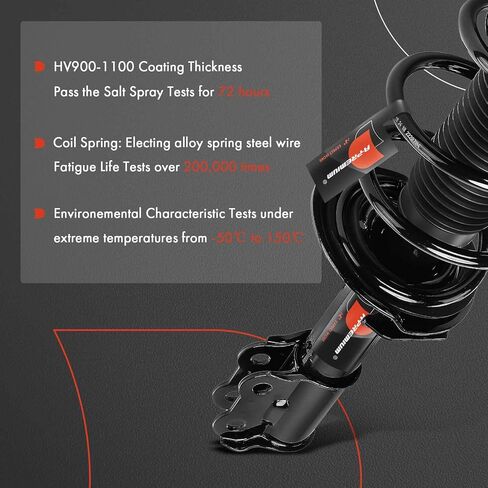 A-Premium Front Pair (2) Complete Strut & Coil Spring Assembly Compatible with Hyundai Sonata 2011, Driver and Passenger Side, Replace# 18920841, 18920842 in Saudi Arabia
