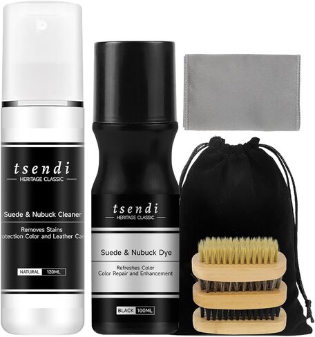 Shoe Cleaning Kit and Black Suede Dye, Shoes Cleaner Kit for Sneakers Suede Shoes with Brush, Professional Shoe Care Kit for Shoe Cleaning and Suede Repair Color in Saudi Arabia
