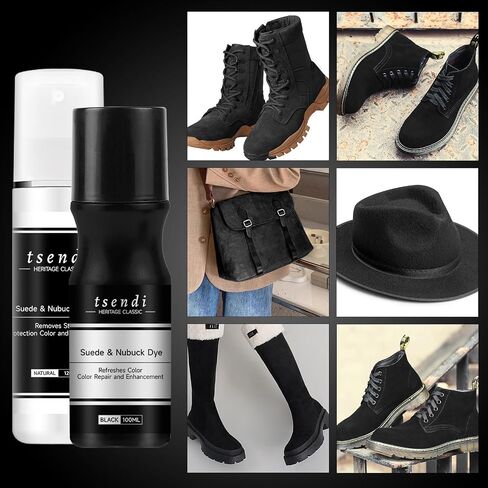 Shoe Cleaning Kit and Black Suede Dye, Shoes Cleaner Kit for Sneakers Suede Shoes with Brush, Professional Shoe Care Kit for Shoe Cleaning and Suede Repair Color in Saudi Arabia