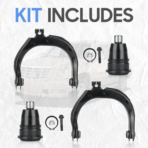 مفاصل كروية لأذرع التحكم العلوية الأمامية لـ 02-09 GMC Envoy&Chevy Trailblazer، 04-07 Buick Rainier، 03-06 SSR، 02-04 Oldsmobile Bravada، 05-09 Saab 9-7X، 03-08 Isuzu Ascender in Saudi Arabia