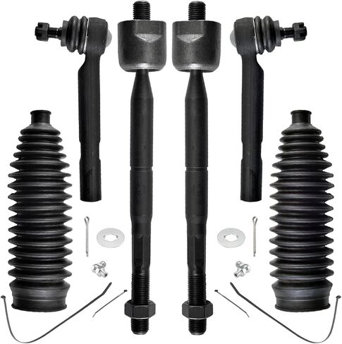 ASTARPRO - طقم تعليق أمامي 6 قطع لـ 04-06 Lexus RX330، 07-09 RX350، 04-07 Toyota Highlander، 4 قضبان ربط 2 حذاء + منفاخ 2004 2005 2006 2007 2008 2009 استبدال in Saudi Arabia