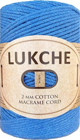 Braided Macrame Cord 3mm x 93yards (279 Feet), Cotton Macrame Cord, Colored Rope, Macrame Yarn, Colored Craft Rope for Wall Hanging, Plant Hangers, Crafts, for Knitting (White 3mm) 1 in Kuwait