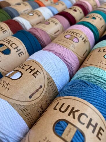 Braided Macrame Cord 3mm x 93yards (279 Feet), Cotton Macrame Cord, Colored Rope, Macrame Yarn, Colored Craft Rope for Wall Hanging, Plant Hangers, Crafts, for Knitting (White 3mm) 1 in Kuwait
