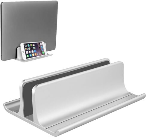 Vaydeer 3-in-1 Vertical Laptop Stand Holder, Aluminum Laptop Stand for Desk with Adjustable Dock, Space-Saving Organizer for All MacBook, Surface, Samsung, HP, Dell, up to 17.3 inch Black in Saudi Arabia