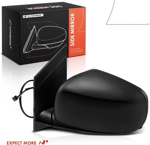 A-Premium Passenger Side Power Door Mirror - Compatible with Dodge Grand Caravan & Chrysler Town & Country, 2008-2010 - Heated Manual Folding Black Smooth Outside Rear View Mirror - Replace# 5113366AB in Saudi Arabia