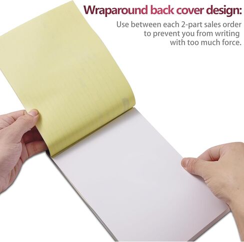 XKDOUS 2 Pack Invoice Book, 2-Part Carbonless, 5-9/16" x 8-7/16" Invoice Receipt Book for Small Business, 50 Sets per Book in Kuwait