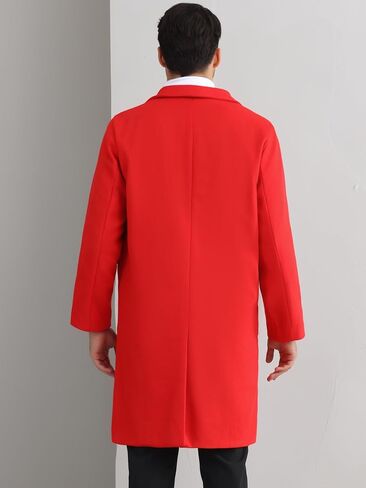 Lars Amadeus Winter Coats for Men's Notched Collar Double Breasted Long Trench Coat in Saudi Arabia