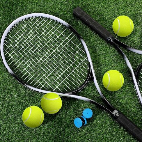 4 Pack Tennis Rackets for Adults Recreational 4 Players Pre Strung 27 Inch Tennis Racquets Lightweight Tennis Rackets Bulk with 4 Tennis Balls 4 Overgrips for Tennis Training in Saudi Arabia